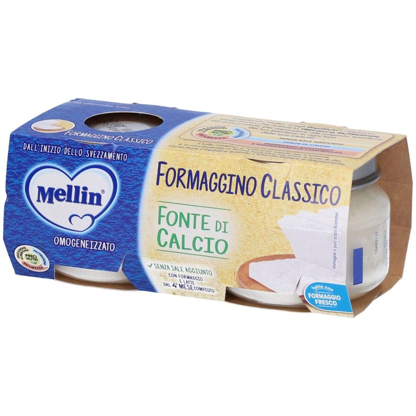 Mellin Formaggino per Bambini - Doppio Pack da 80 Grammi