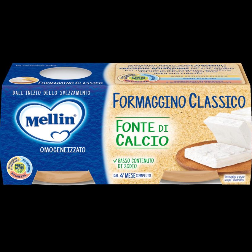Mellin Formaggino per Bambini - Doppio Pack da 80 Grammi