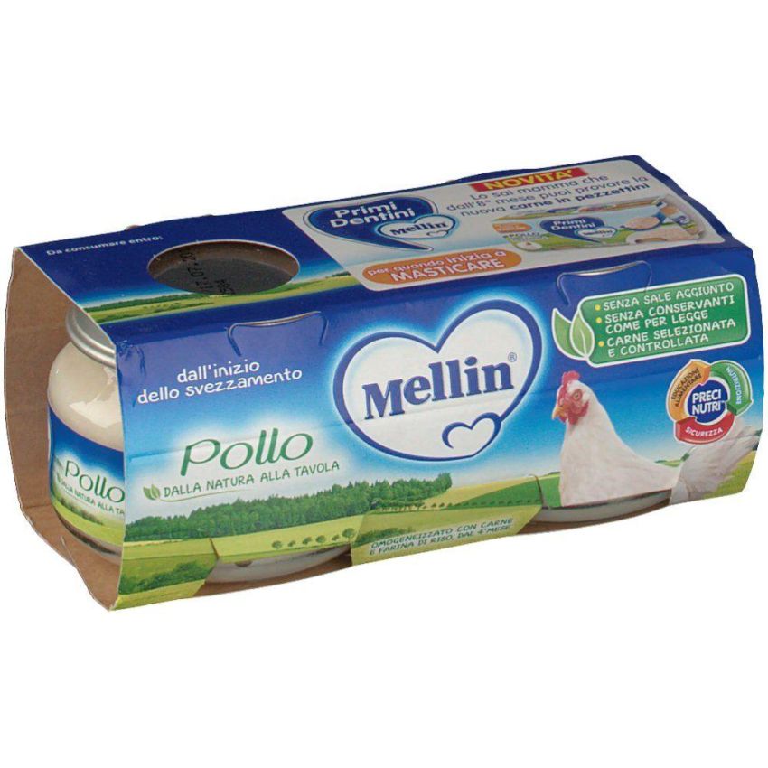 Mellin Omogeneizzato di Pollo - Doppio Pack da 80g