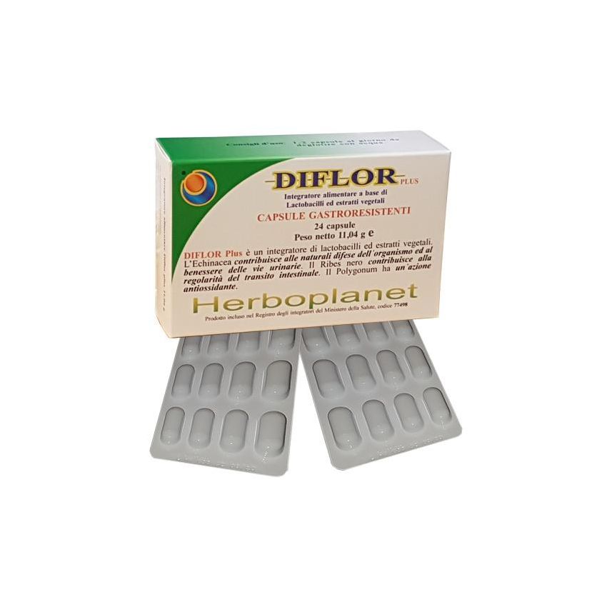 Diflor Plus - Integratore Probiotico - 24 Capsule da 11.04g