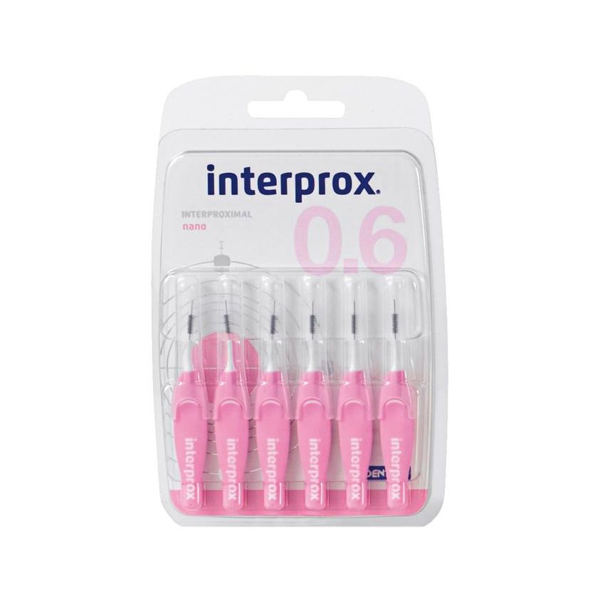 Interprox Nano Scovolino Interdentale 0.6mm - Pacco da 6 Pezzi