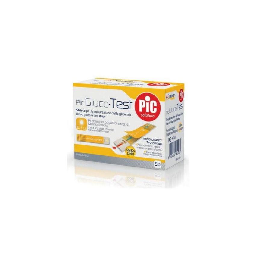 Strisce Glucotest Pic - Confezione da 50 Pezzi