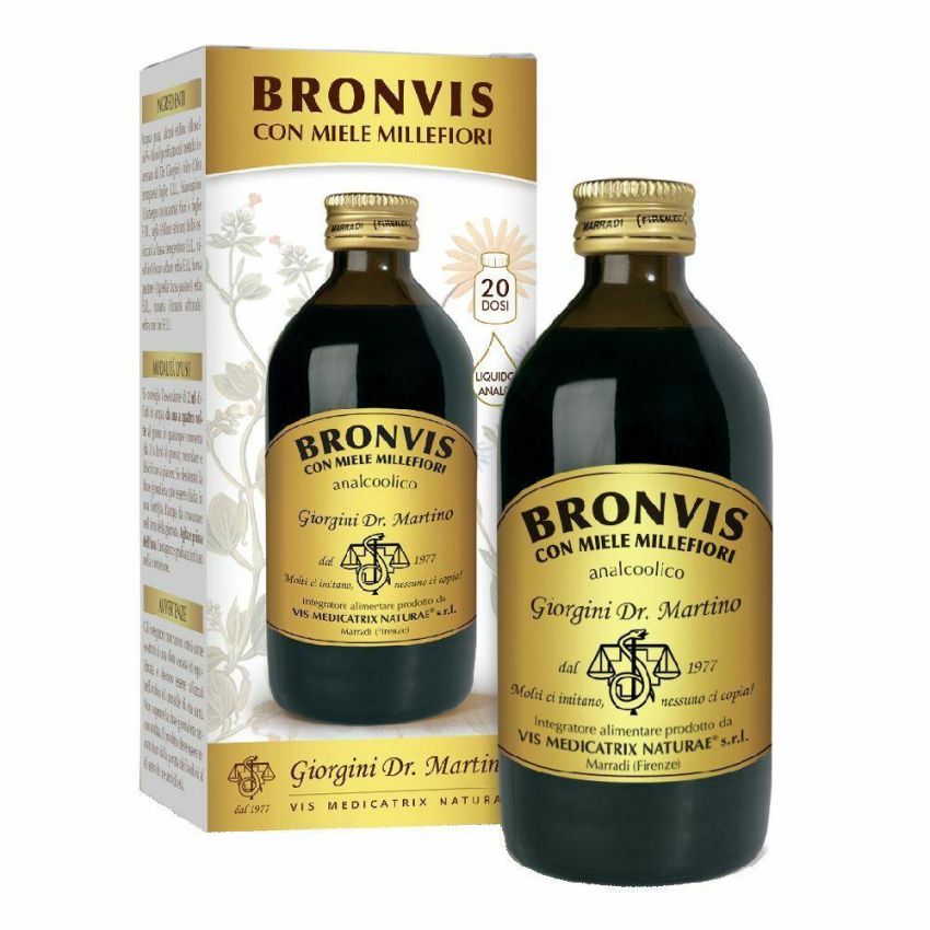 Bronvis con Miele Millefiori Naturale - Sciroppo per la Tosse 200 ml