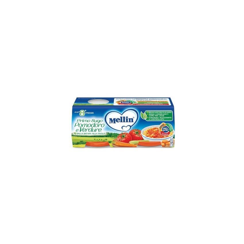 Mellin Primo Sugo di Pomodoro e Verdure per Bambini, 2 x 80g