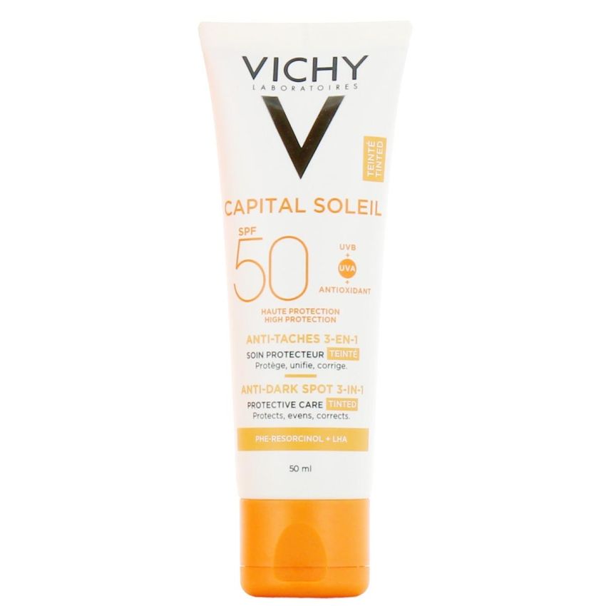 Vichy Capital Soleil 3in1 Trattamento Anti-Macchie Colorato SPF50, 50ml