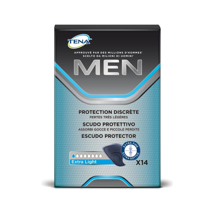 Tena Men Scudo Protettivo - Assorbenti per Uomo, 14 Pezzi