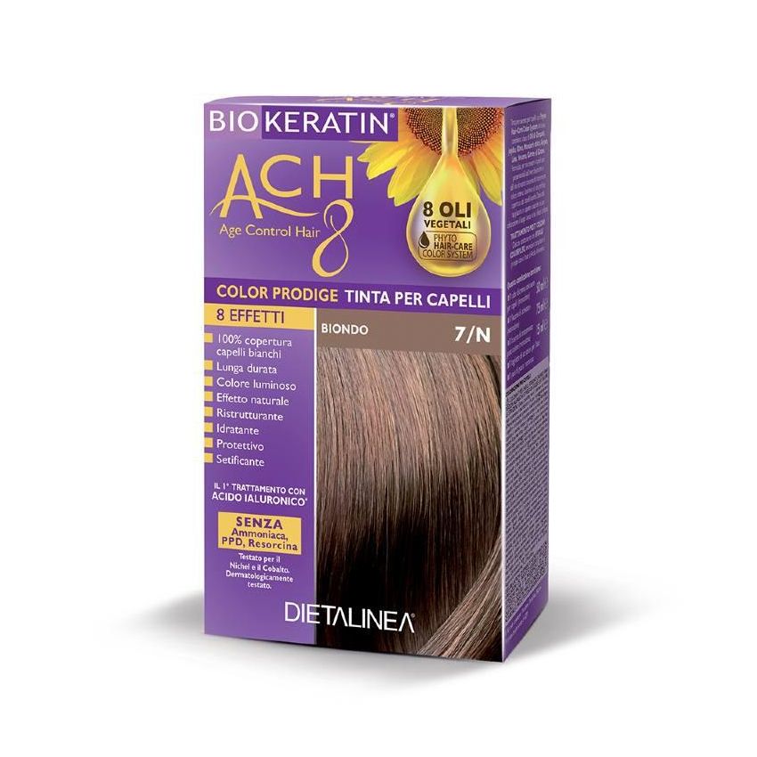 Tinta Biondo 7/N per Capelli con Biokeratin Ach8