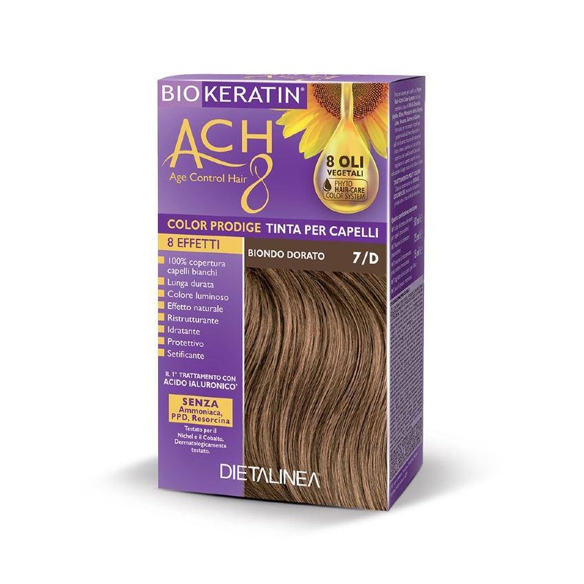 Biokeratin Ach8 Colore Prodigio Tinta Capelli - Biondo Dorato 7/D