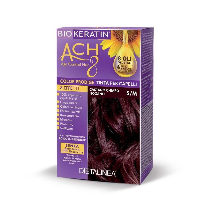 Biokeratin Ach8 Tinta per Capelli Mogano Castano Chiaro 5/M