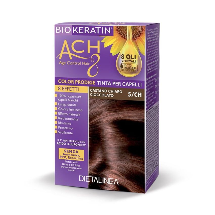 Tinta Capelli Biokeratin Ach8 - Castano Chiaro Cioccolato 5/CH