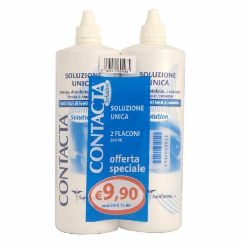 Contacta Soluzione Multiuso per Lenti a Contatto, Doppio Pack 360ml