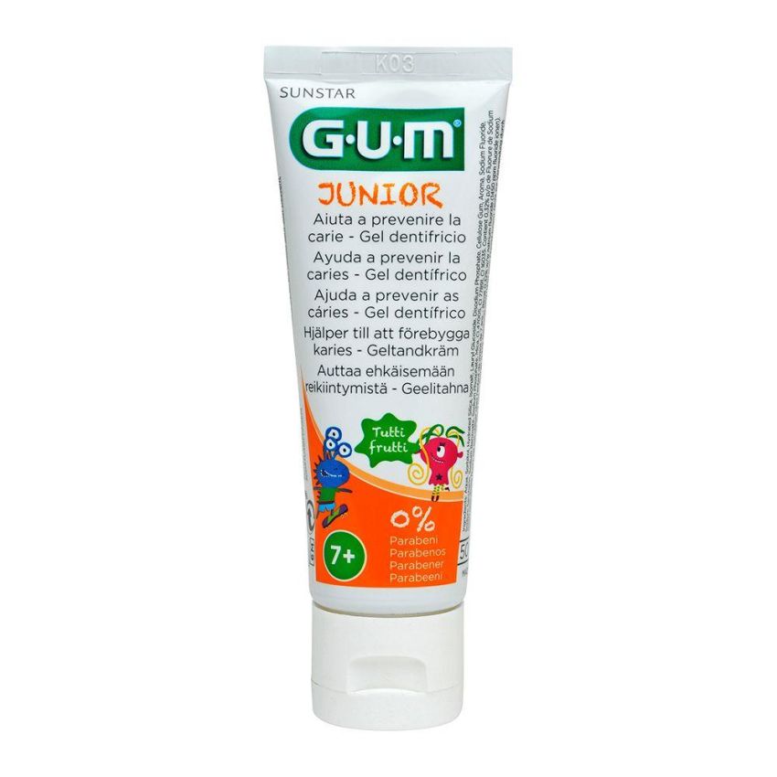 Dentifricio Gusto Fragola per Bambini da 6+ Anni, Gum Junior - 50ml