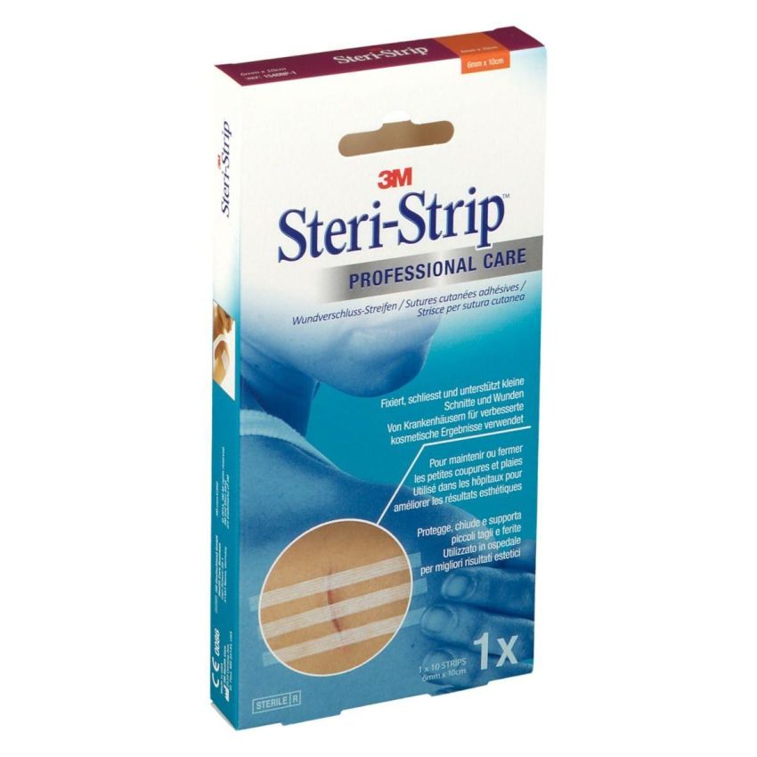 Steristrip Cerotti Sterilizzati 6mm X 100mm, Pacco da 10 Pezzi