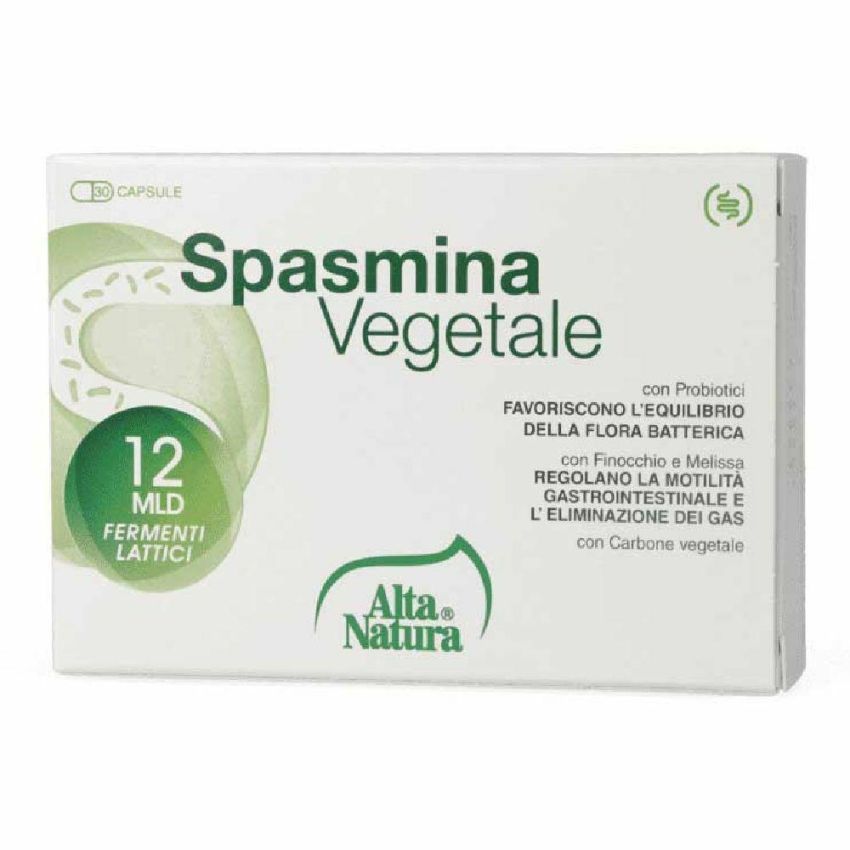 Spasmina Vegetale - Integratore Naturale per Digestione - 30 Opercoli da 500mg