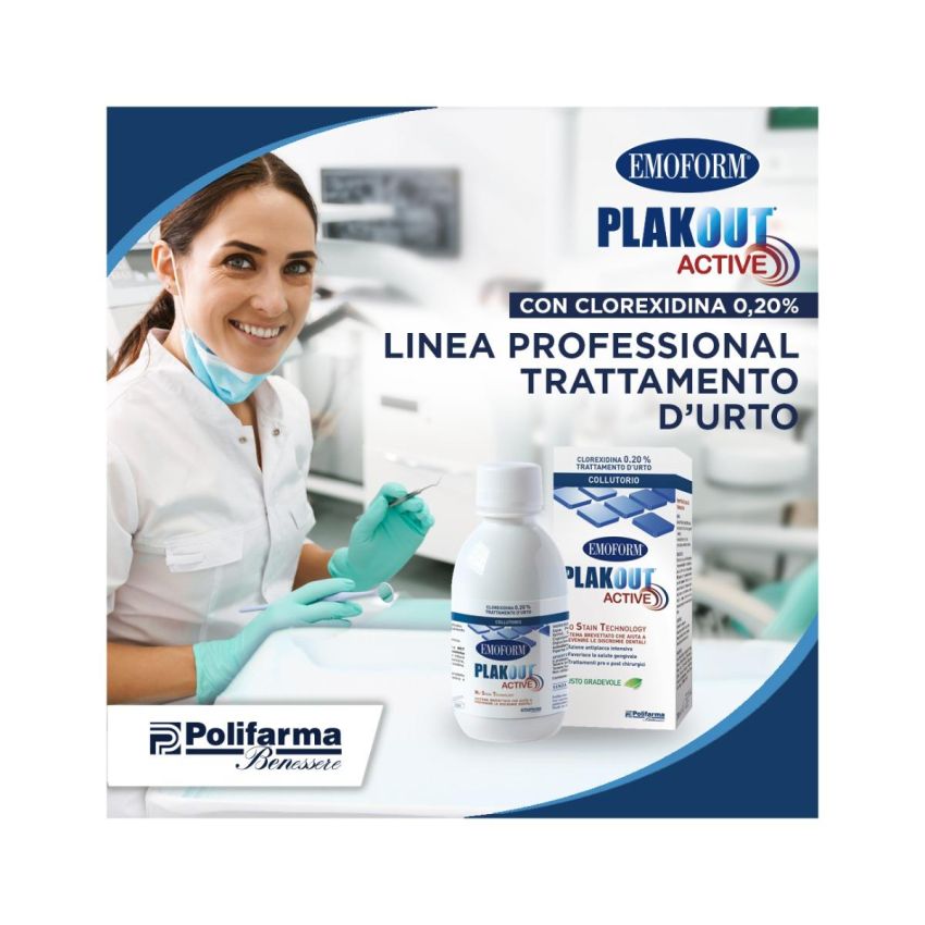 Plak Out Active Collutorio con Clorexidina 0,20% - 200ml