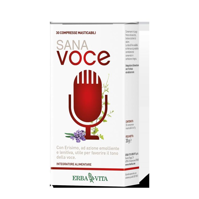 Erba Vita Sana - Tavolette per la Voce, Confezione da 30 Pezzi