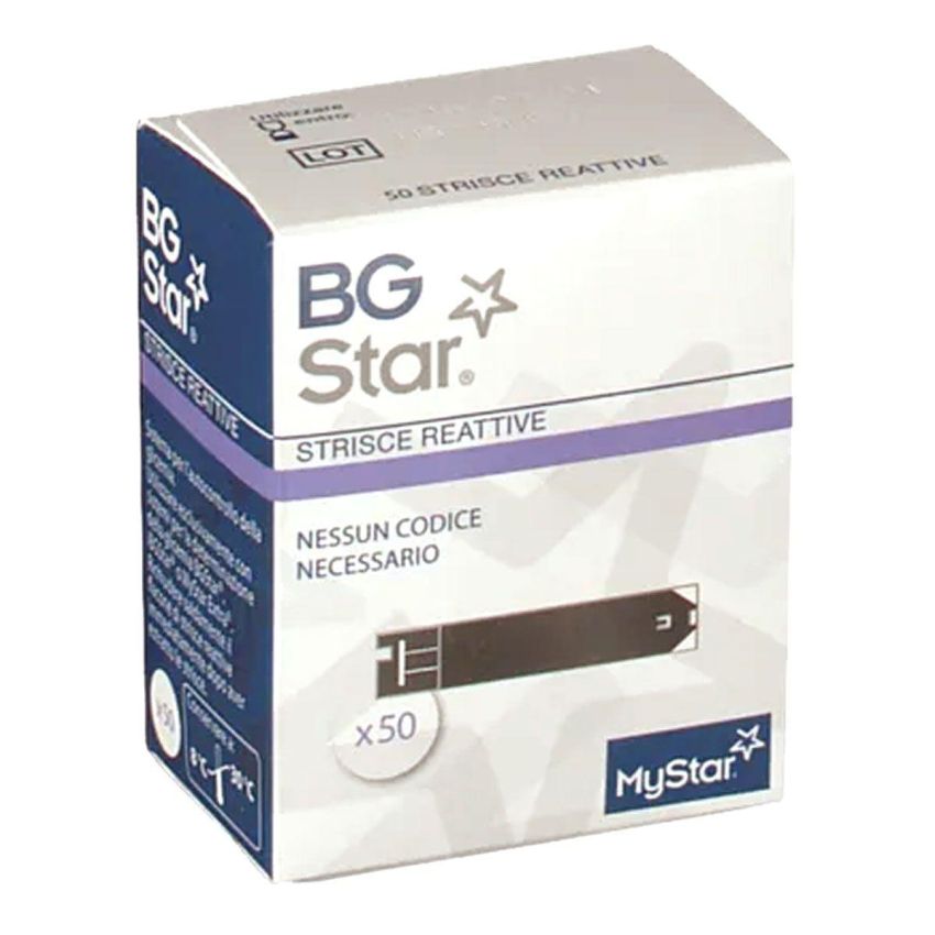 BGStar Mystar Extra 50 Strisce per il Monitoraggio del Glucosio