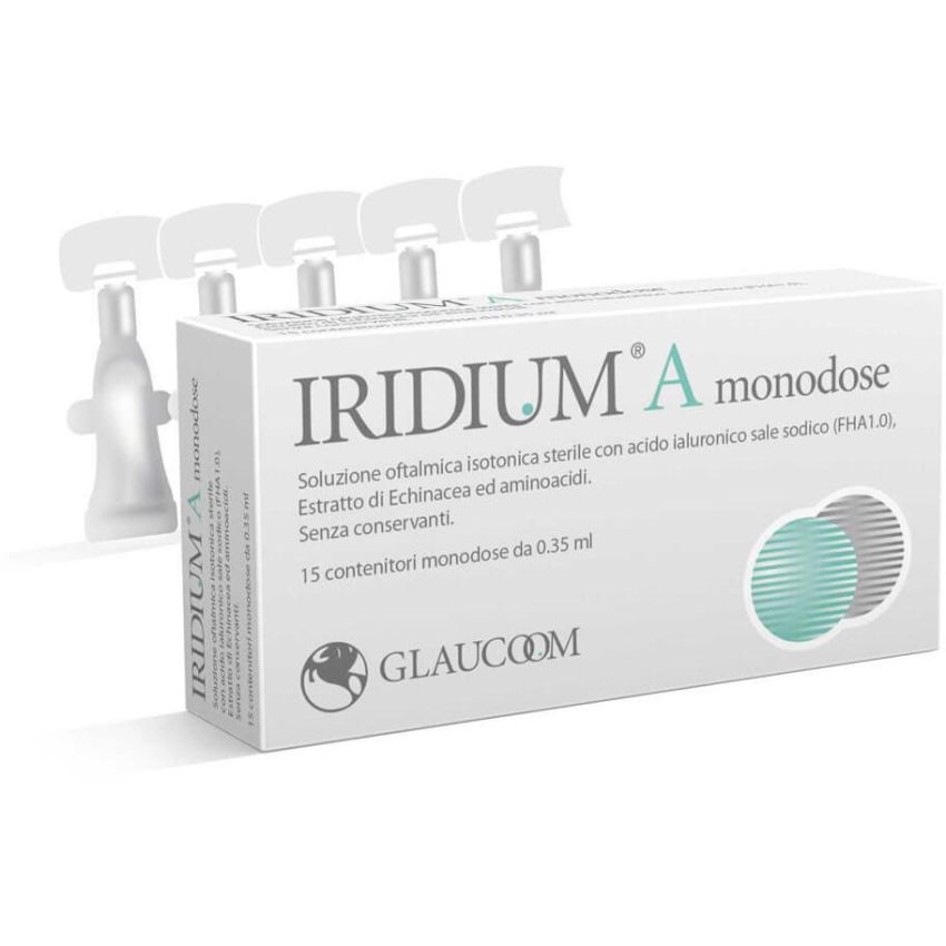 Iridium Monodose - Gocce Oculari Sterili 0,35 ml, 15 Pezzi