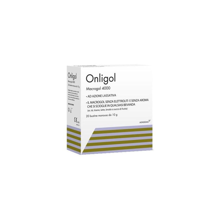 Onligol Bustine Lassative da 10g, Confezione da 20 Pezzi