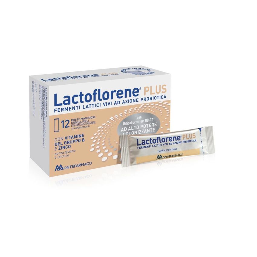 Lactoflorene Plus Orosolubili - Probiotico in Buste Monodose da 12 Pezzi
