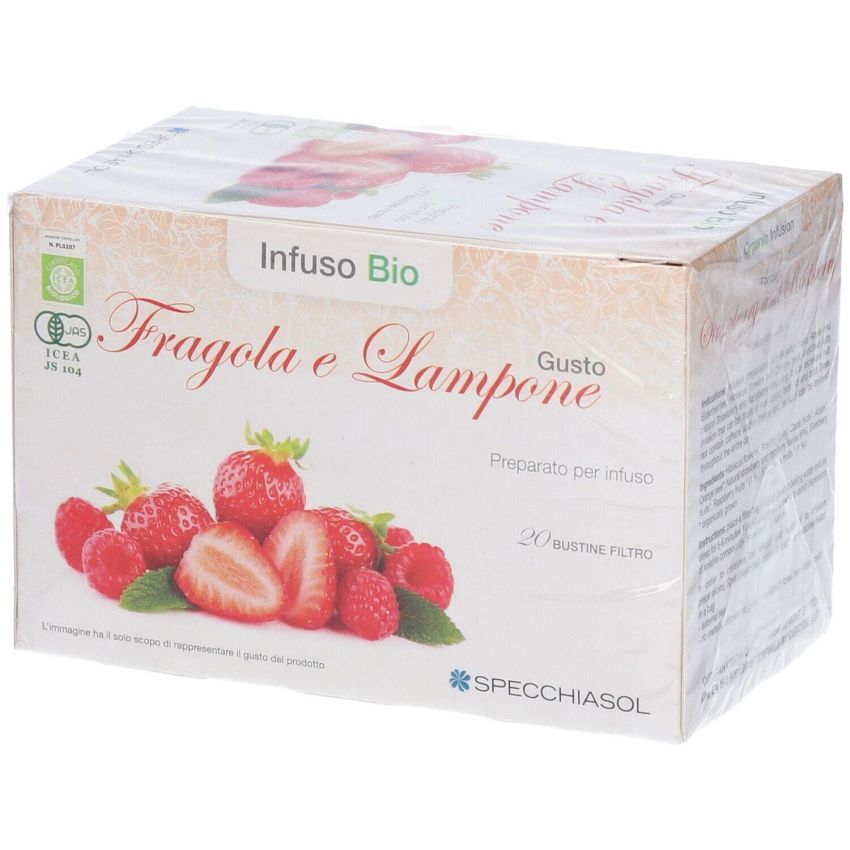 Specchiasol Tisana Biologica Infuso di Fragola e Lampone - 20 Bustine