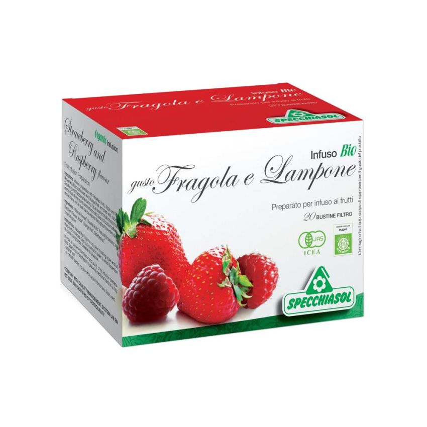 Specchiasol Tisana Biologica Infuso di Fragola e Lampone - 20 Bustine