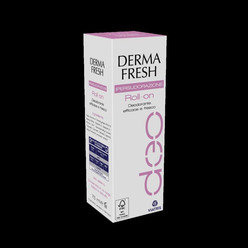 Dermafresh Roll-On 75ml per Ipersudorazione