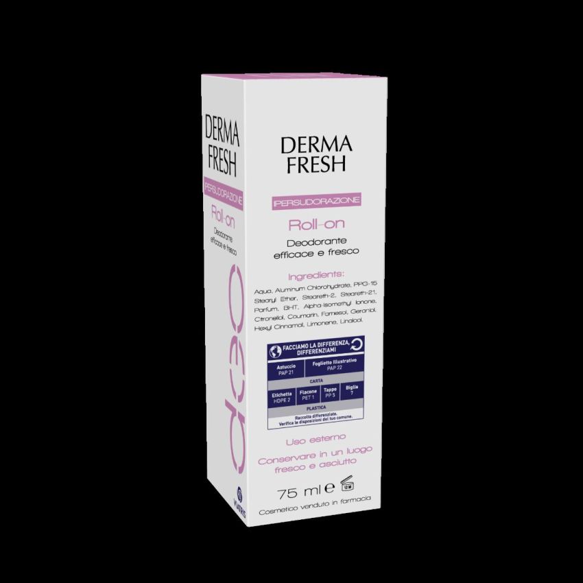 Dermafresh Roll-On 75ml per Ipersudorazione