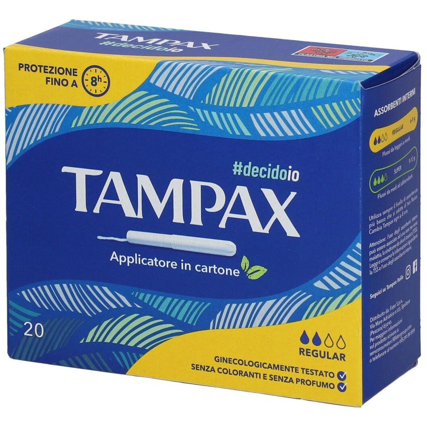 Tampax Regular Tamponi 20 Pezzi in Scatola Blu