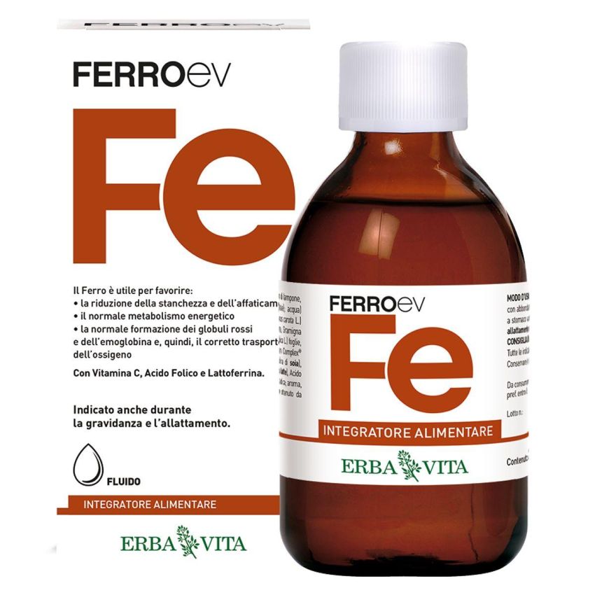 Erba Vita Ferro EV - Integratore Fluido di Ferro, 250ml