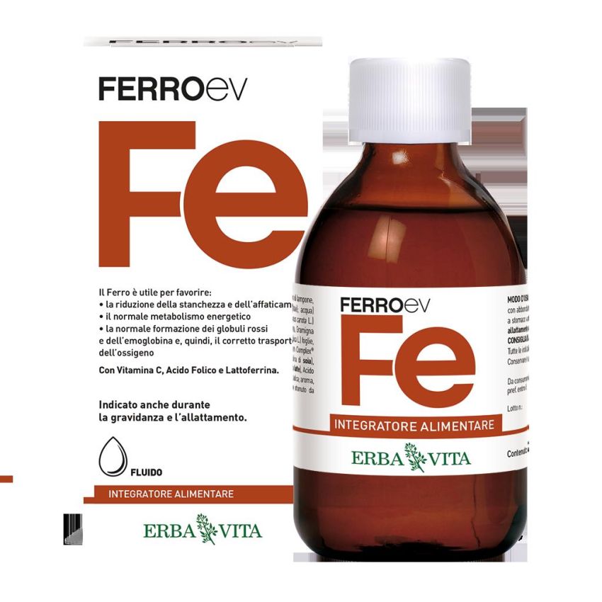 Erba Vita Ferro EV - Integratore Fluido di Ferro, 250ml
