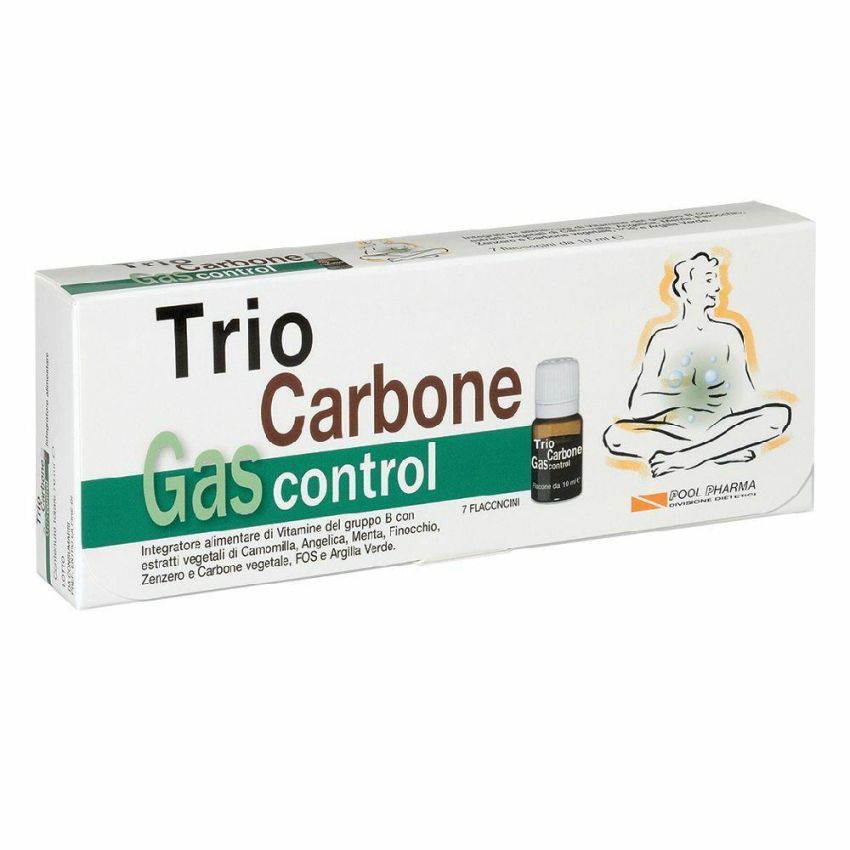 Set di 7 Flaconcini Controllo Gas Carbone Trio