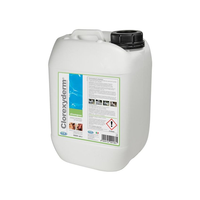 Clorexyderm I.C.F. - Shampoo Disinfettante 5 Litri per Cani e Gatti