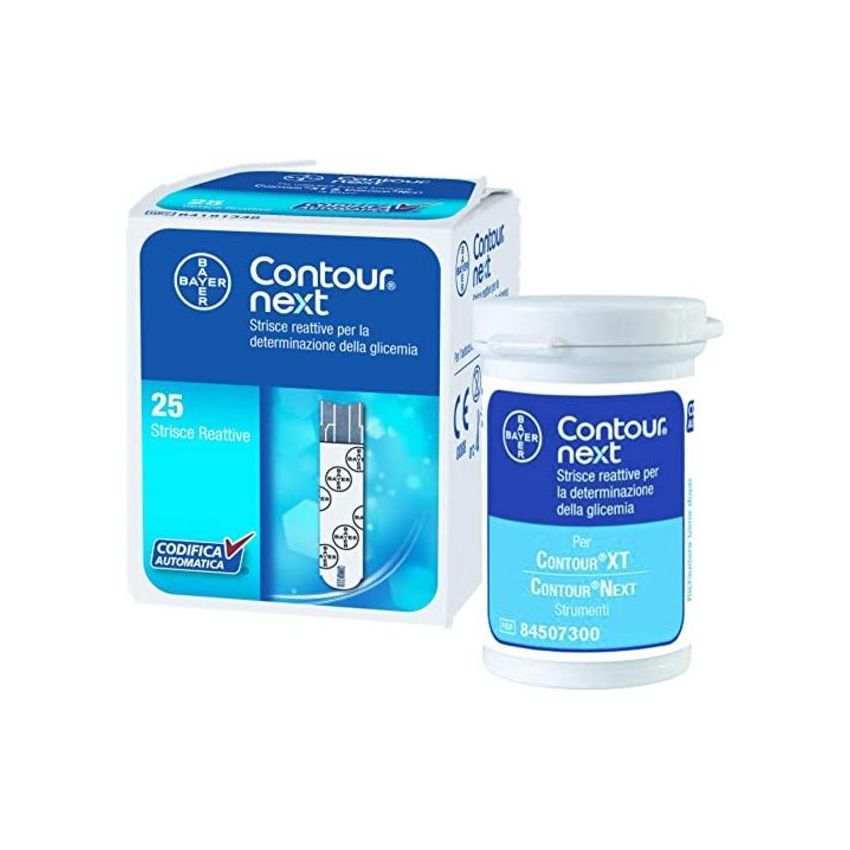 Contour Next - Strisce Reattive per Glicemia, Confezione da 25 Strisce