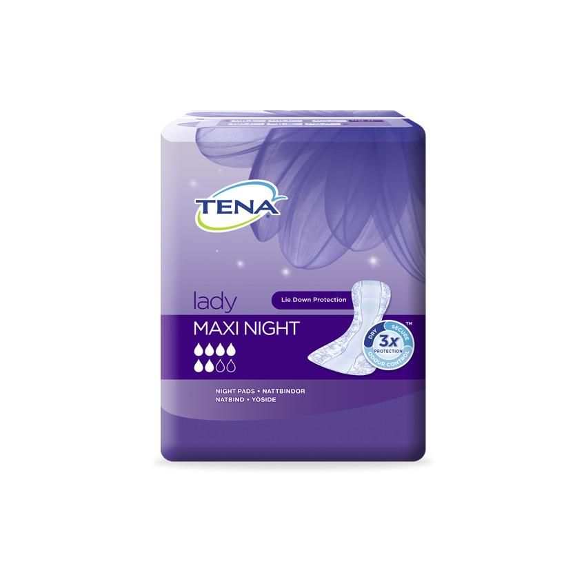 Tena Lady Maxi Night - Assorbenti Notturni, Pacco da 12 Pezzi