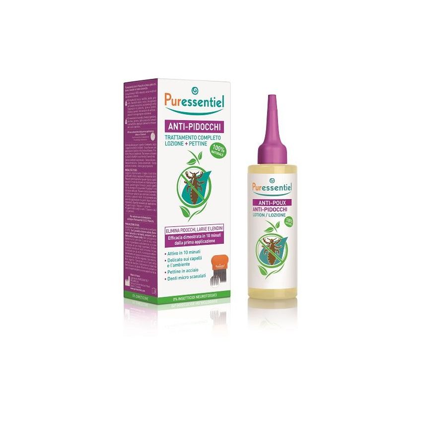 Puressentiel Lozione Anti-Pidocchi con Pettine incluso - 100ml