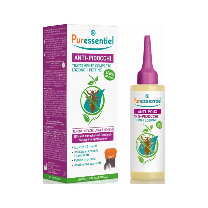 Puressentiel Lozione Anti-Pidocchi con Pettine incluso - 100ml