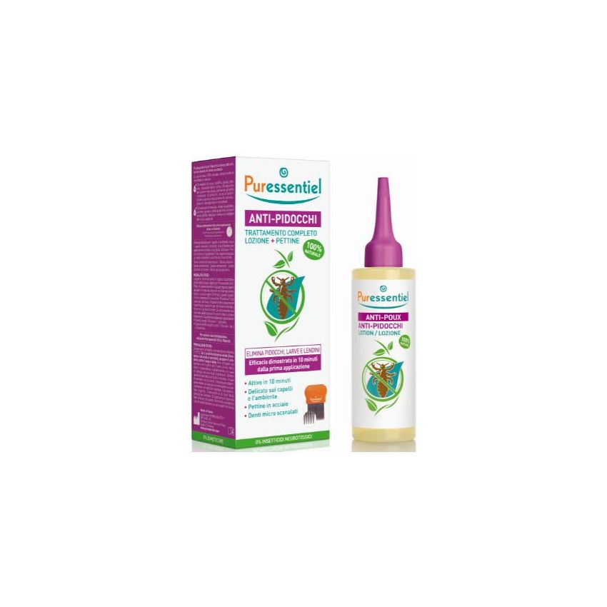 Puressentiel Lozione Anti-Pidocchi con Pettine incluso - 100ml