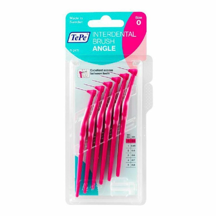 TePe Angle Scovolino Interdentale Rosa, ISO 0 - 6 Pezzi