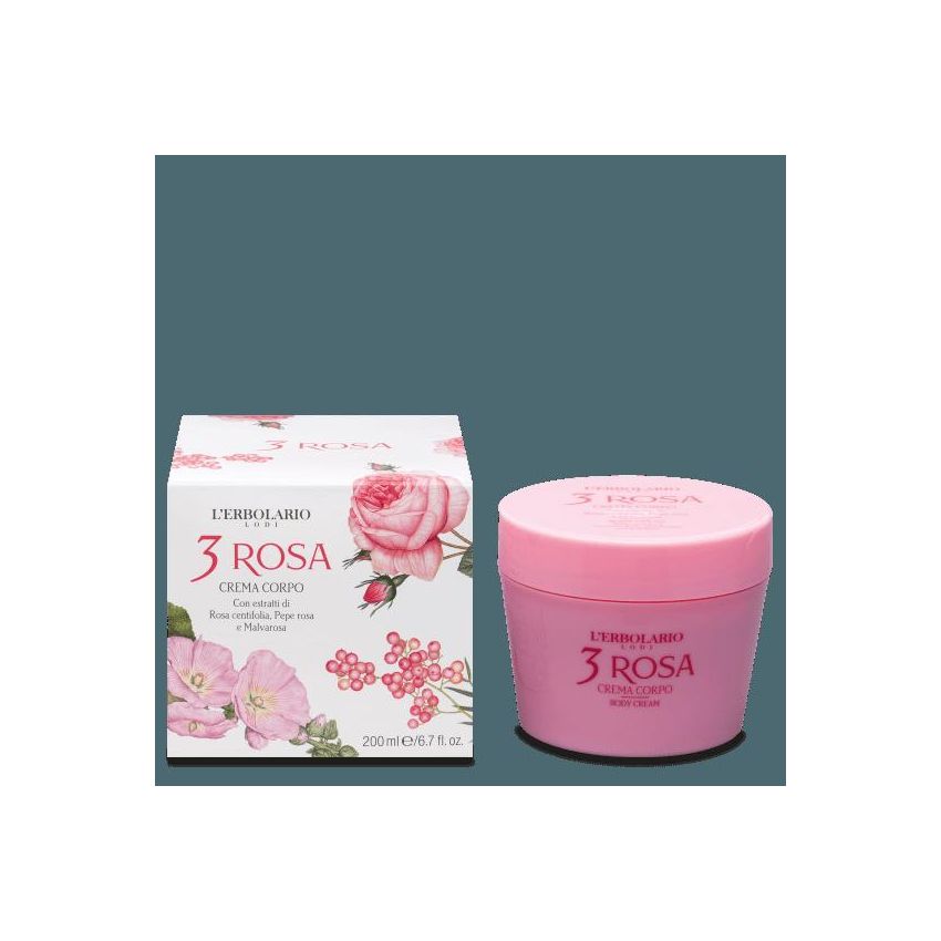 L'Erbolario Crema Corpo Nutriente 3 Rosa - 200ml