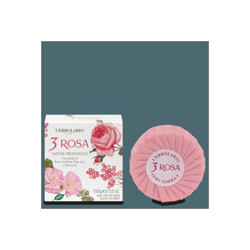 Sapone ai Tre Profumi di Rosa 100g - L'Erbolario