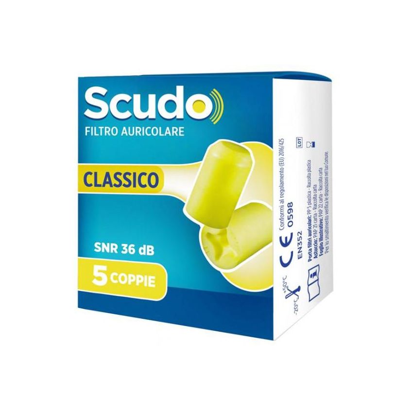 Scudo Classic - Tappi per Orecchie, Confezione da 5 Coppie