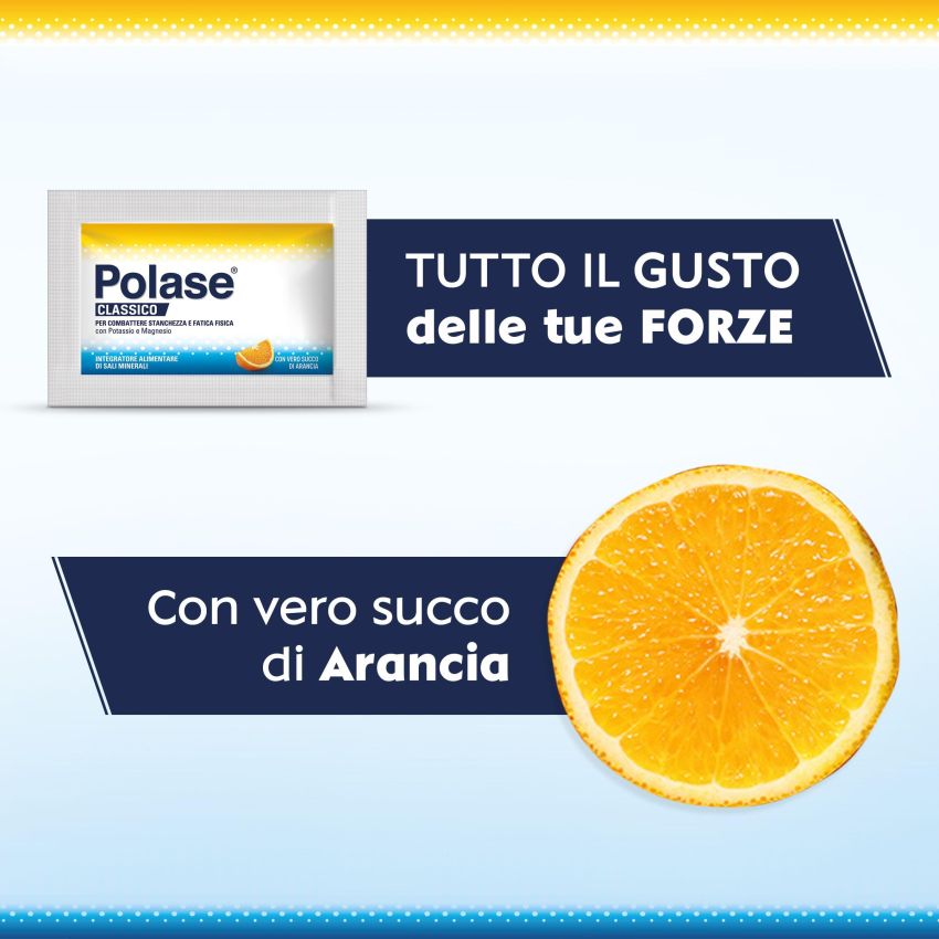 Polase Classico: Integratore di Magnesio e Potassio - 12 Bustine Gusto Arancia