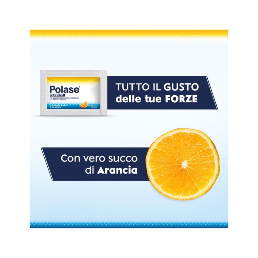 Polase Classico: Integratore di Magnesio e Potassio - 12 Bustine Gusto Arancia