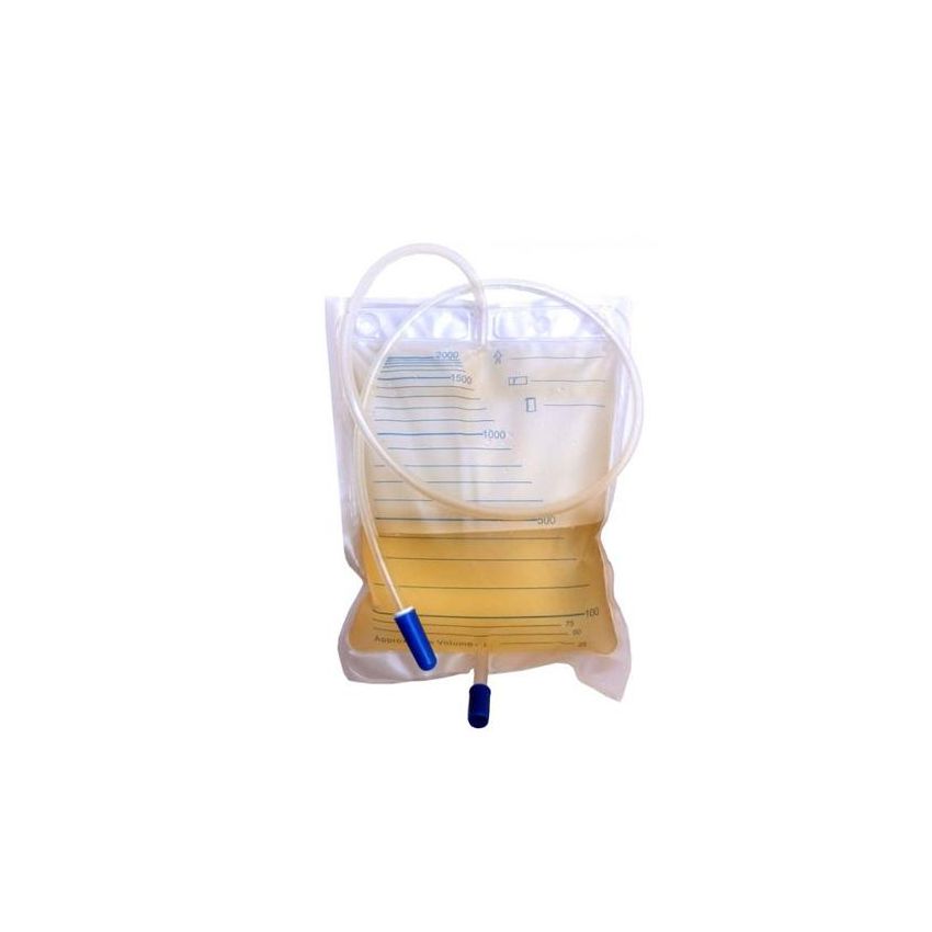 Sacca per Urina con Sistema di Scarico, 130cm - Confezione da 30 Pezzi