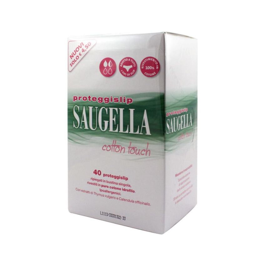 Saugella Cotton Touch Proteggi-Slip, Pacco da 40 Pezzi