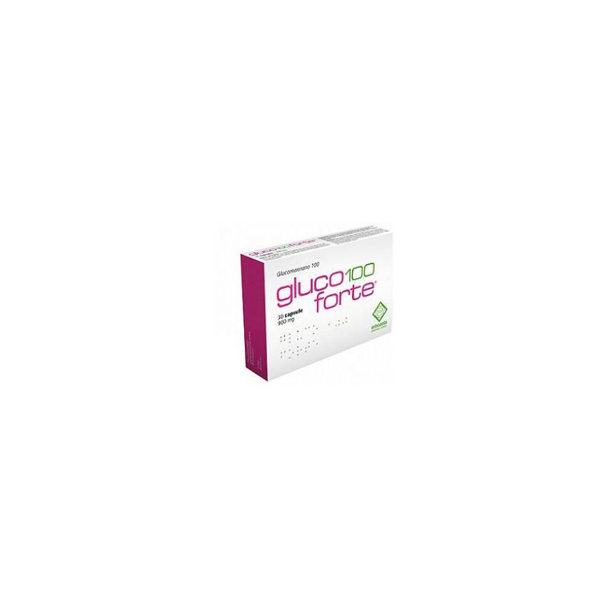 Gluco 100 Forte - 900mg Capsule per il Controllo del Glucosio - 30 Pezzi