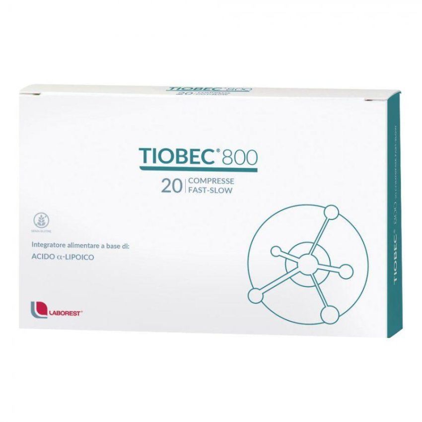 Tiobec 800 Fast Slow - Integratore Alimentare, 20 Compresse, 32g