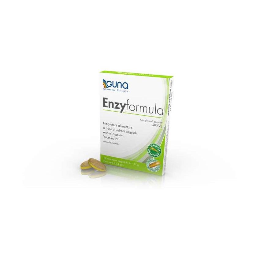 Guna Enzy Formula - Integratore Digestivo, 20 Compresse