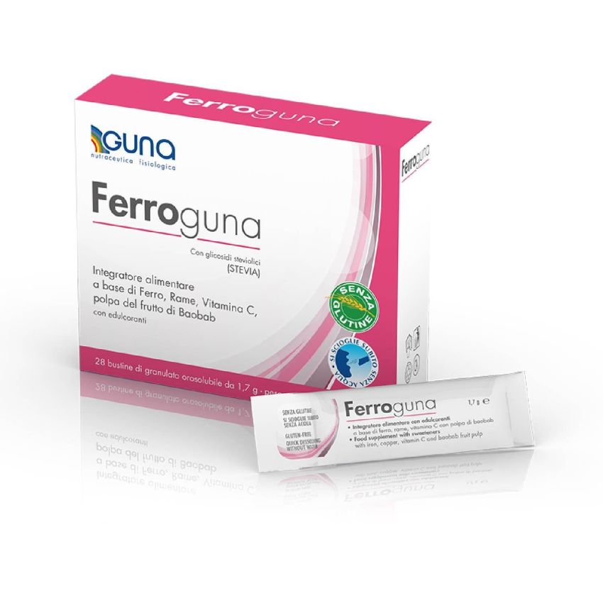 Ferroguna 28 Bustine di Integratore Alimentare - 1,7g ciascuna